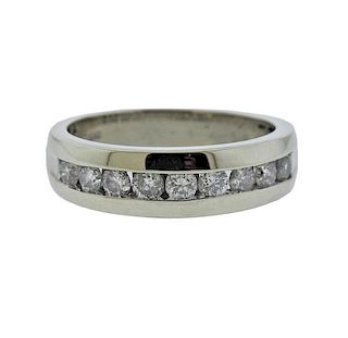 14k Gold Diamond Wedding Half Band Ring