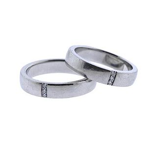 Harry Winston Platinum Diamond Wedding Ring Set