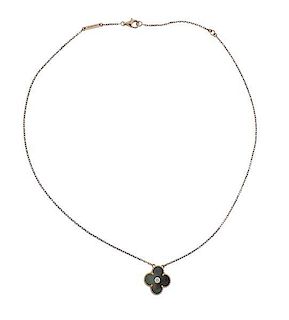 Van Cleef &amp; Arpels Alhambra Grey MOP Diamond Necklace