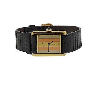Cartier Must De Vermeil Manual Wind Watch