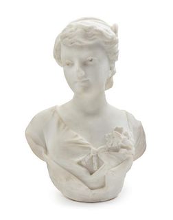 * An Italian Alabaster Bust Height 11 inches.