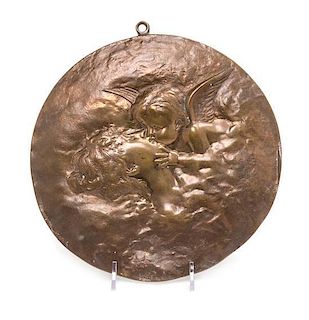 * A French Bronze Plaque Diameter 8 7/8 inches.