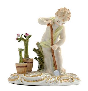 * A Meissen Porcelain Figure Height 4 3/4 inches.