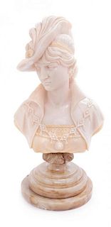 * An Italian Ceramic Bust Height overall 19 1/2 inches.