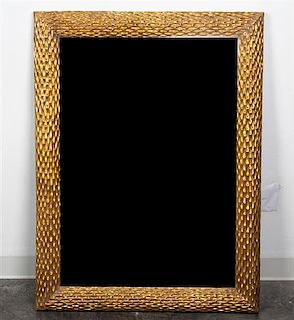 A Gilt Painted Mirror Height 44 1/4 x width 33 1/4 inches.
