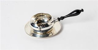An American Silver Brandy Warmer and Underplate, Fisher Silversmiths Inc., Jersey City, NJ, pattern 1025.
