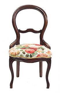 A Victorian Mahogany Side Chair Height 37 inches.