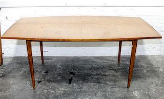 An Extension Dining Table, MID 20TH CENTURY, with three 21 inch leaves