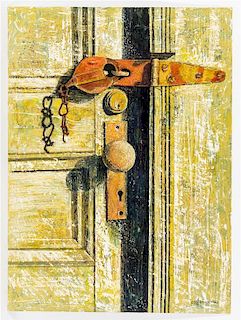 * Paul Brewer, (American, b. 1934), Locked Door