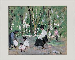 * Fernand Maillaud, (French, 1862-1948), A Paris Park