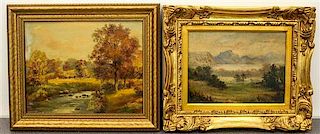 Artists Unknown, (American, 20th century), Landscapes (two works)