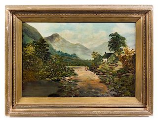 * Artist Unknown, (19th/20th century), Mountainous Landscape, 1912
