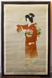 * A Japanese Government Railways Poster 37 x 22 3/4 inches.