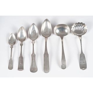 Coin Silver Spoons, Various Makers