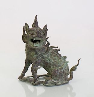 CHINESE BRONZE MODEL OF A KYLIN