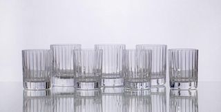 SET OF SEVEN BACCARAT ROCKS GLASSES