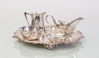 GROUP OF SILVER PLATE TABLE ARTICLES