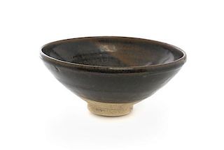 A Chinese Glazed Pottery Bowl, Diameter 7 1/2 inches.