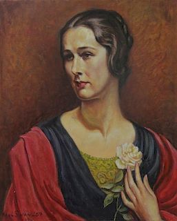 SWAN, Paul. Oil on Canvas. Portrait of a Woman