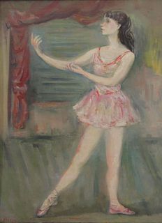 ZUCKER, Jacques. Oil on Canvas. Ballerina.