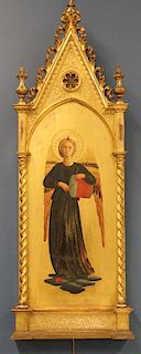 Italian Mid 19th C Gilded Angel after Fra Angelico