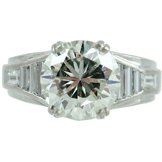 GIA CERTIFIED, 5.03 TCW ENGAGEMENT RING