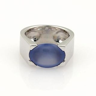 CARTIER CHALCEDONY 18K GOLD RING
