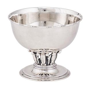 GEORG JENSEN STERLING SILVER FOOTED BOWL