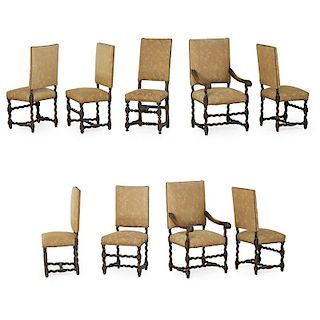 ASSEMBLED SET OF RENAISSANCE REVIVAL DINING CHAIRS