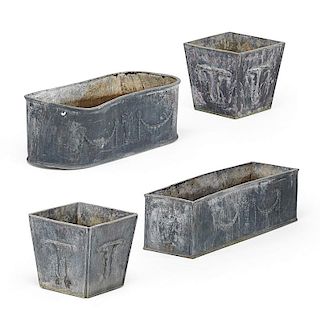GROUP OF FOUR LEAD PLANTERS