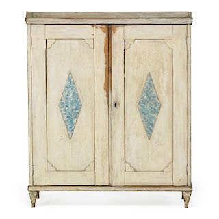 BALTIC NEOCLASSICAL PAINTED CUPBOARD