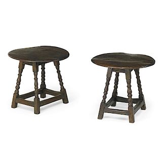 PAIR OF WILLIAM AND MARY SIDE TABLES