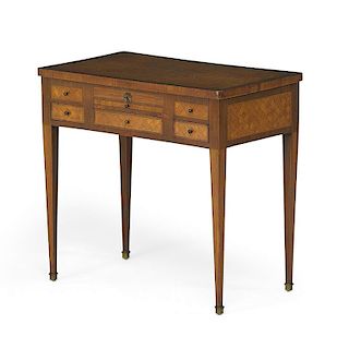 LOUIS XVI STYLE PARQUETRY DRESSING TABLE