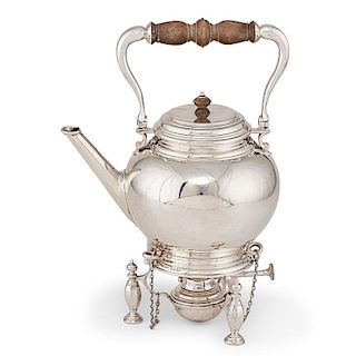 GEORGE V STYLE STERLING SILVER KETTLE ON STAND