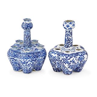TWO CHINESE PORCELAIN TULIP VASES