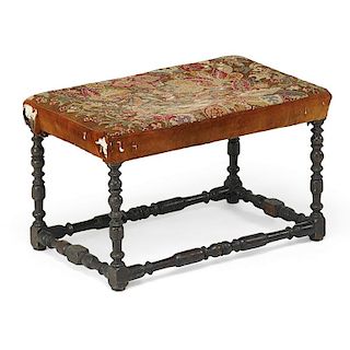WILLIAM AND MARY STYLE NEEDLEWORK BENCH