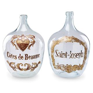 FRENCH GLASS DEMI-JOHNS