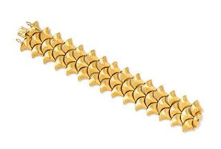 * An 18 Karat Yellow Gold Link Bracelet, Greek, 53.90 dwts.