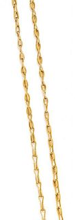 An 18 Karat Yellow Gold Longchain Necklace, 41.30 dwts.