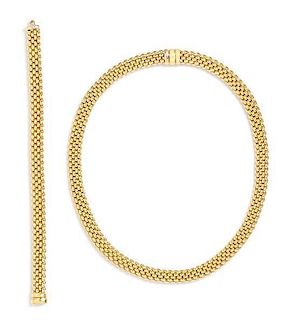 An 18 Karat Yellow Gold Convertible Necklace/Bracelet, FOPE, 60.40 dwts.