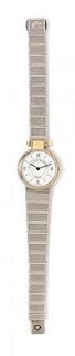 A Stainless Steel, 18 Karat Yellow Gold and Diamond 'LA Collection No 22' Wristwatch, Van Cleef & Arpels,