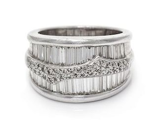 A Platinum and Diamond Ring, 11.65 dwts.