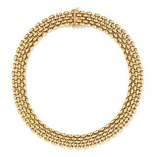 A 14 Karat Yellow Gold Necklace, Italian, 38.40 dwts.