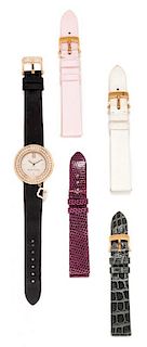 An 18 Karat Pink Gold and Diamond Ref. HH29818 'Charms' Wristwatch, Van Cleef & Arpels,