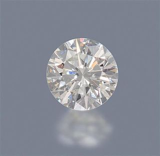 A 1.17 Carat Round Brilliant Cut Diamond, 4.40 dwts.