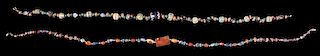 * A Collection of Akan Metal, Agate and Glass Bead Necklaces, CÃ™te d'Ivoire/Ghana, consisting of a necklace strung with n