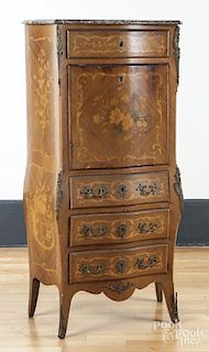 French marquetry secretaire abattant