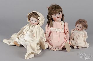 Three German bisque dolls