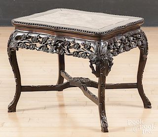 Chinese carved hardwood stand