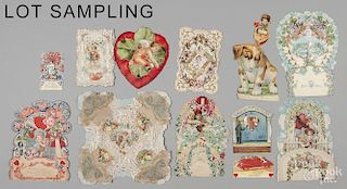 Group of Victorian Valentine cards